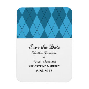 Blue Raute Save the Date Flexi Magnet