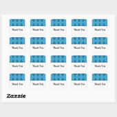 Blue Raute Wedding Danke Stickers (Blatt)