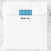 Blue Raute Wedding Danke Stickers (Tasche)