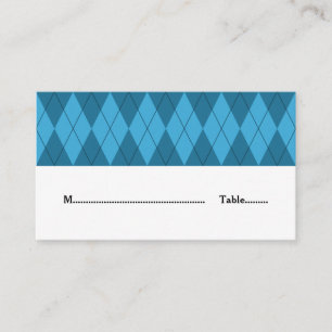 Blue Raute Wedding Platzkarte