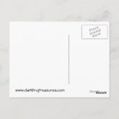 Blue Raven Crow abstrakte Postkarte (Rückseite)