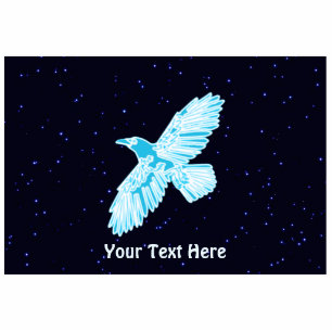 Blue Raven Fotoskulptur Magnet