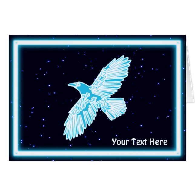 Blue Raven on Stars (Vorderseite (Horizontal))