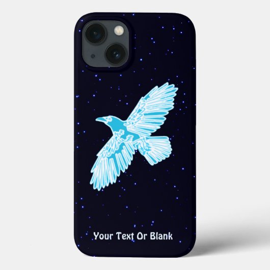 Blue Raven on Stars Case-Mate iPhone Hülle (Rückseite)
