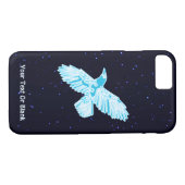 Blue Raven on Stars Case-Mate iPhone Hülle (Rückseite (Horizontal))