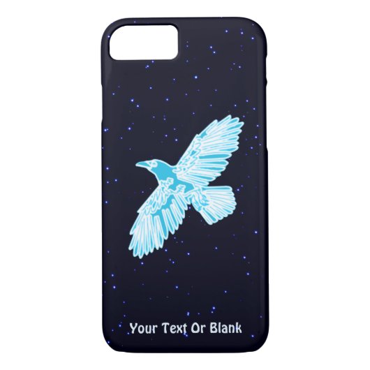 Blue Raven on Stars Case-Mate iPhone Hülle (Rückseite)