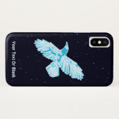 Blue Raven on Stars Case-Mate iPhone Hülle (Rückseite (Horizontal))