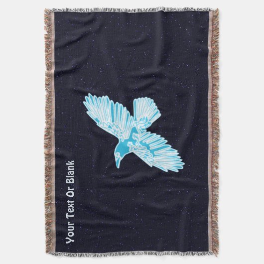 Blue Raven on Stars Decke (Vorderseite Vertikal)