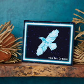 Blue Raven on Stars Fotoplatte (Seite)
