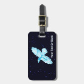 Blue Raven on Stars Gepäckanhänger (Vorderseite vertikal)