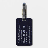 Blue Raven on Stars Gepäckanhänger (Rückseite vertikal)