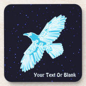 Blue Raven on Stars Getränkeuntersetzer (Vorderseite)