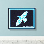 Blue Raven on Stars Leinwanddruck (Insitu (Holzboden))