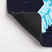 Blue Raven on Stars Mousepad (Ecke)