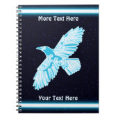 Blue Raven on Stars Notizblock (Vorderseite)