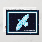 Blue Raven on Stars Postkarte (Vorne/Hinten)