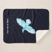 Blue Raven on Stars Sherpadecke (Vorderseite (Horizontal))