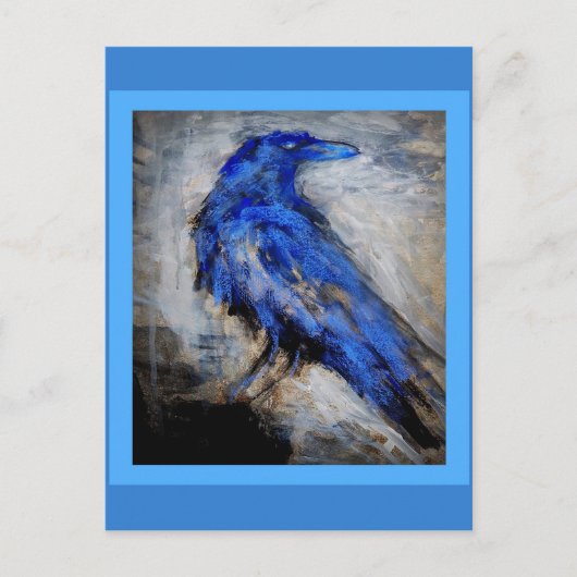 Blue Raven von Sharles Postkarte (Vorderseite)