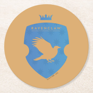 Blue RAVENCLAW™ Crowned Wappen Runder Pappuntersetzer
