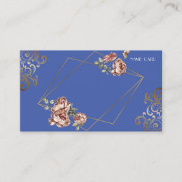Blue Ray of Floral Wedding Name Enclosure Card Begleitkarte