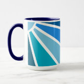 Blue Rays benutzerdefinierte Monogramm-Tasse Tasse (Links)
