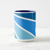 Blue Rays benutzerdefinierte Monogramm-Tasse Tasse (Zentrum)