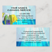 Blue Rays Custom Cleaning Service Janitorial Maid Visitenkarte (Vorne/Hinten)