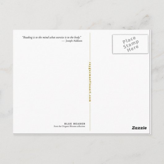 Blue Reader Postcard Postkarte (Rückseite)
