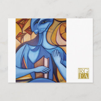 Blue Reader Postcard Postkarte