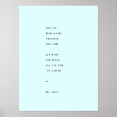 Blue Reading Day mit Dr. Suess Quote Poster (Vorne)