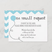 Blue Ready to Pop Baby Showcard Reservierungskarte Begleitkarte (Vorne/Hinten)