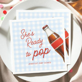 Blue Ready to Pop Soda Pop Cola Baby Dusche Serviette