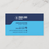 Blue Real Anwesen Agent Properties Listing Broker Visitenkarte (Vorderseite)