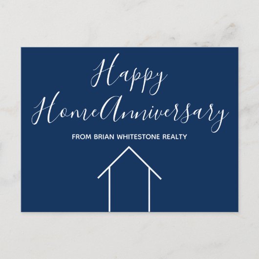 Blue Real Anwesen Company Custom House Marketing Postkarte (Vorderseite)