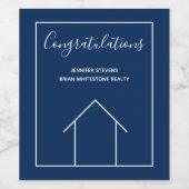 Blue Real Anwesen Company Custom House Marketing Weinetikett (Einzelnes Label)