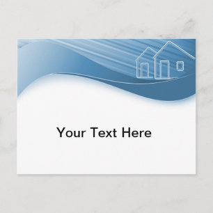 Blue Real Anwesen Concept Postkarte