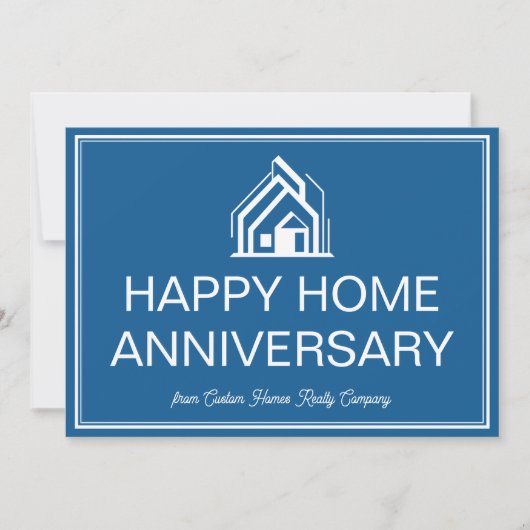 Blue Real Estate Business Personalized Marketing Karte (Vorderseite)