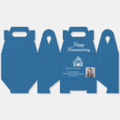 Blue Real Estate Company Agent Photo Customized Geschenkschachtel (Ungeklappt)