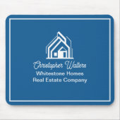 Blue Real Estate Company Personalized Realtor Mousepad (Vorne)