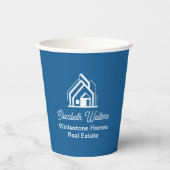 Blue Real Estate Company Personalized Realtor Pappbecher (Vorderseite)