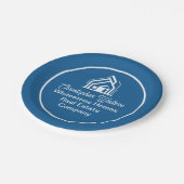 Blue Real Estate Company Personalized Realtor Pappteller (Schrägansicht)