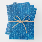 Blue Real Snowflakes Name Wrapping Paper Sheets Geschenkpapier Set (Beispiel)