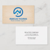 Blue Realtor-Logo | Eigenschaften Terminkarte (Vorne/Hinten)