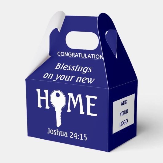 Blue Realtor to Client NEW ZUHAUSE Closing Gift Geschenkschachtel (Vorderseite)
