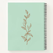 Blue Recipe Spirale Notebook Notizblock (Rückseite)