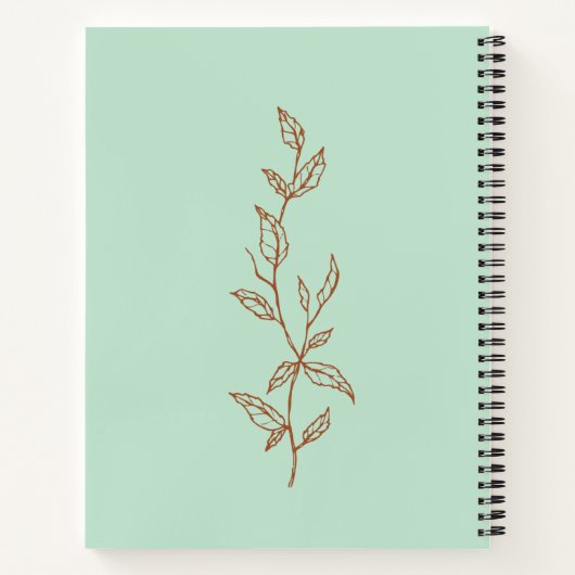 Blue Recipe Spirale Notebook Notizblock (Rückseite)