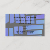 Blue Rectangular Tiles haben Black Background Visitenkarte (Rückseite)