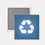 Blue Recycle Magnet 001 (Vorderseite/Rückseite)