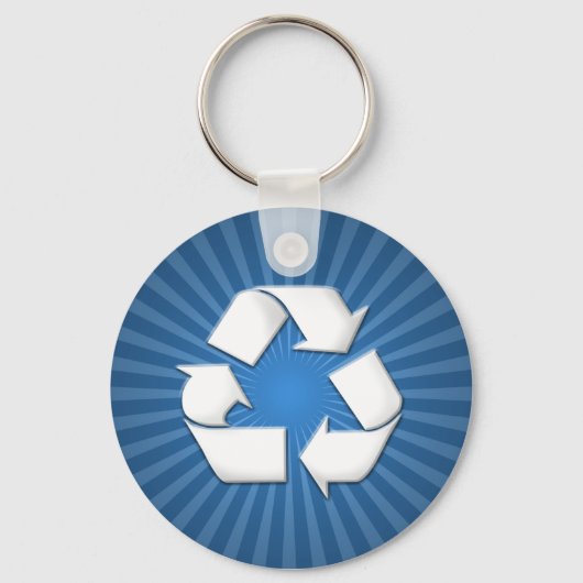 Blue Recycle Schlüsselanhänger 001 (Vorderseite)