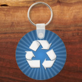Blue Recycle Schlüsselanhänger 001 (Vorderseite)
